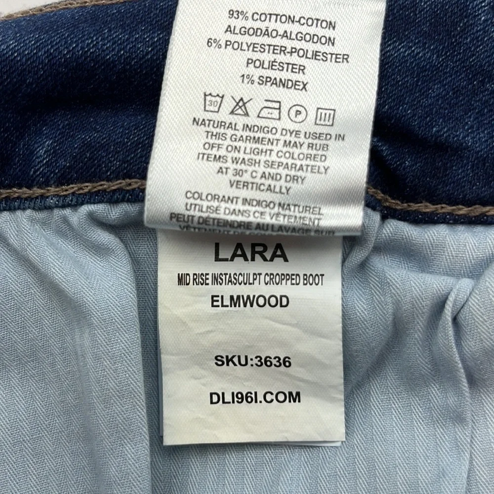 DL1961 Lara Mid Rise Instasculpt Cropped Boot Size 26
